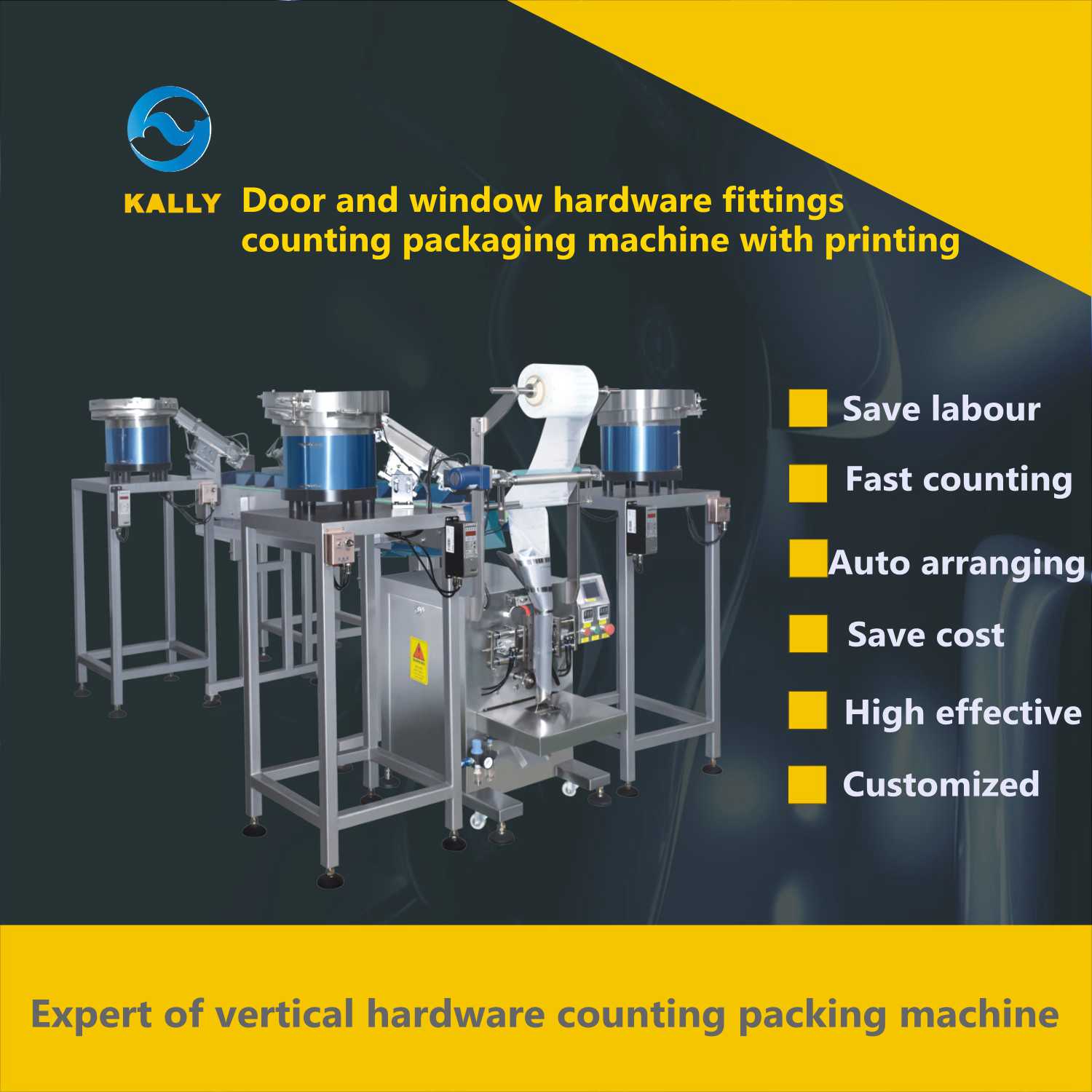 door and window hardware fittings counting packaging machine with printing door and window hardware fittings counting packaging machine with printing